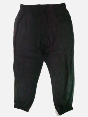 NEW Splendid Black Lightweight Jogger Pants Sz L Woven Casual Pockets Drawstring